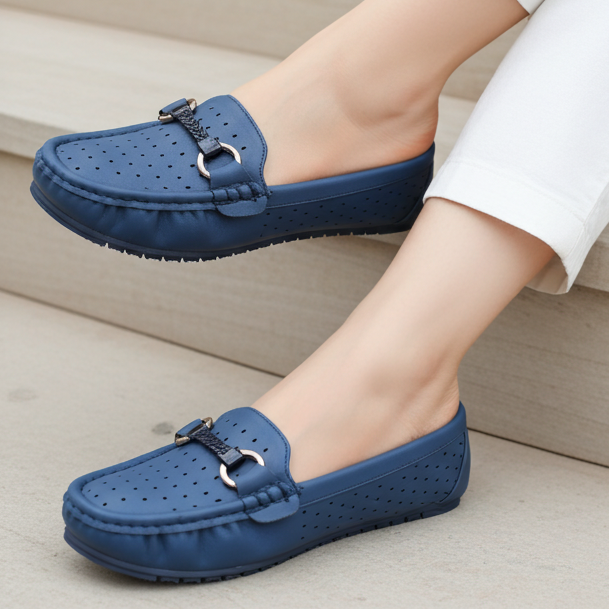 Women's Breathable Comfort Flats 8004351 Navy